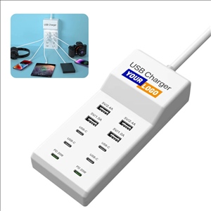 Custom USB Charging Station Charger Power Strip Adapter Plug Cube